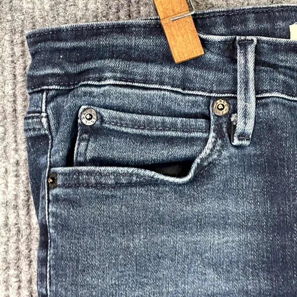 Levi's 711 Skinny Jeans Womens 29 Blue Denim Whiskering Classic Fit Streetwear